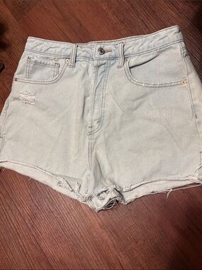 wild fable Light Acid Wash Distressed Buttonfly Denim Shorts